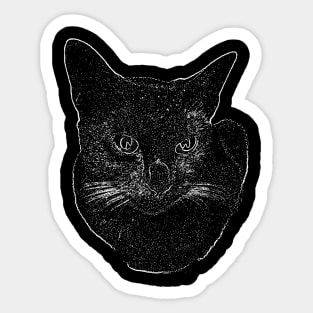 OLIVE OIL THE CAT CREEPY LOGO Sticker